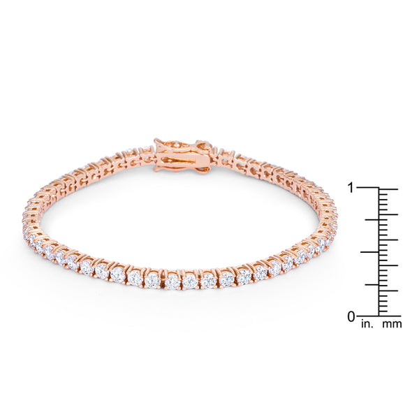 5.75ct Rose Goldtone Cubic Zirconia Tennis Bracelet - J GOODIN