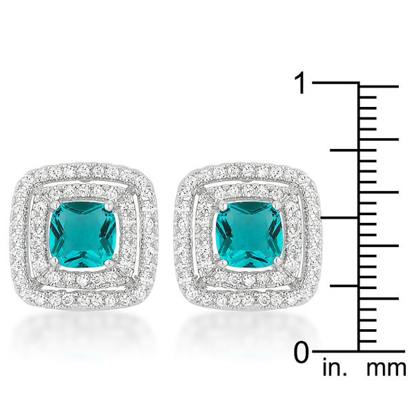 Aqua Halo Stud Earrings - J GOODIN