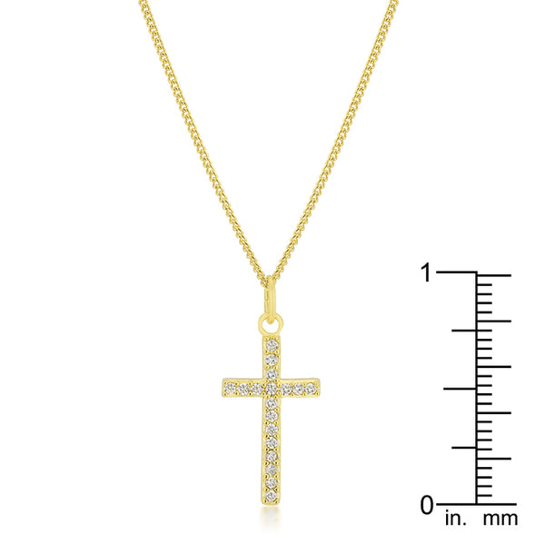 Simple Golden Cross Pendant - J GOODIN