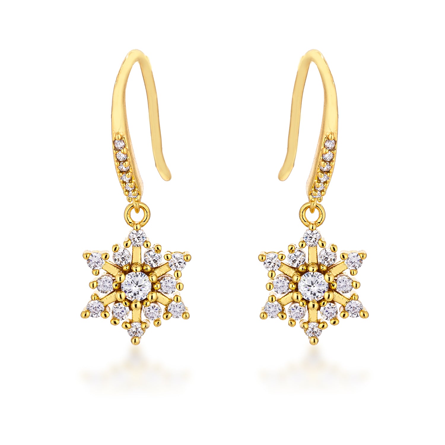 [Golden dew] 韓国☆18K Gold☆ Guard 3 Earrings Golden dew] 韓国☆18K Gold☆Dumoon Light 3 Earrings