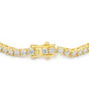 Goldtone Finish Victorian Cubic Zirconia Tennis 8 Inch Bracelet