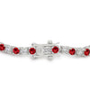 Ruby Red Cubic Zirconia Tennis Bracelet