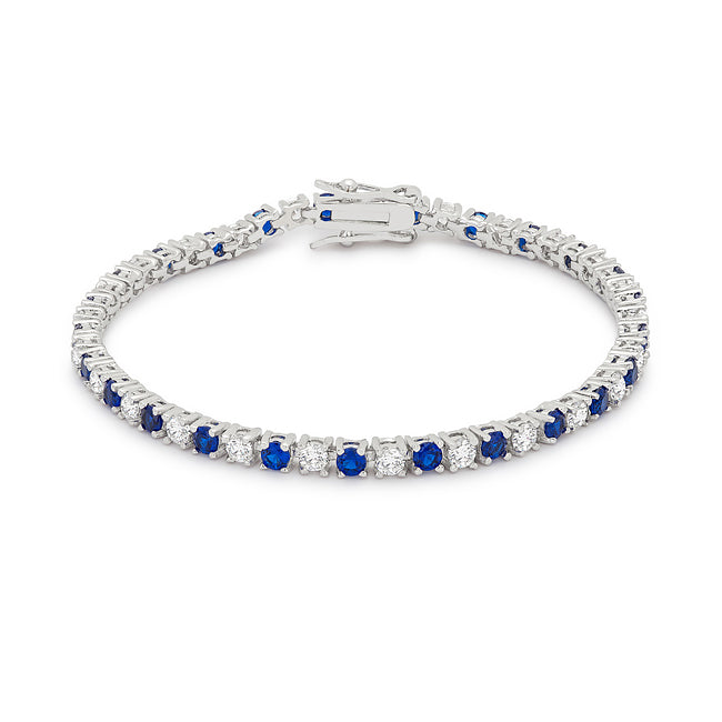 ブレスレット ROMANTINUER SN95 BRACELET 10.00 ct. t.w. CZ Tennis Bracelet in Sterling Silver