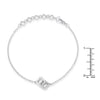 .1 Ct Rhodium Bracelet with Interlocking Floral Links