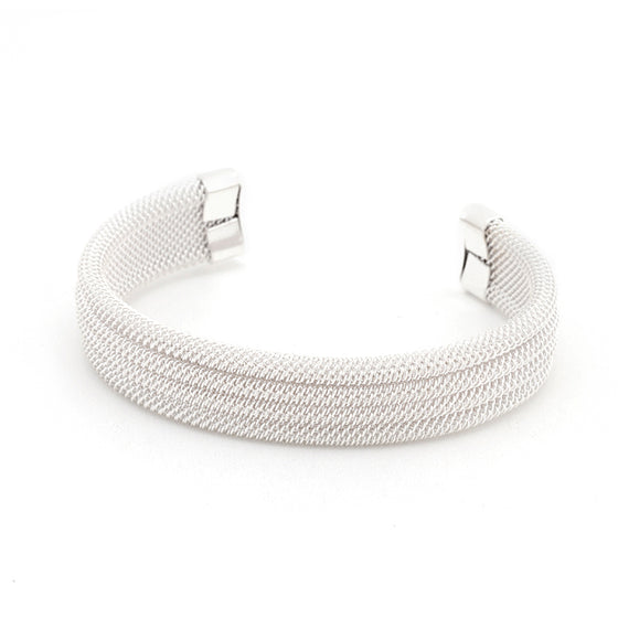 Silvertone Linear Mesh Cuff