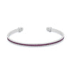 Channel-Set Amethyst Purple Cubic Zirconia Cuff