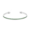 Channel-Set Peridot Green Cubic Zirconia Cuff