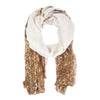 Brown Mona Watercolor Floral Scarf