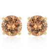 Simple Champagne Cubic Zirconia Studs