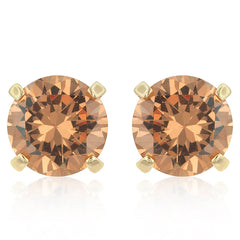 Simple Champagne Cubic Zirconia Studs - J GOODIN