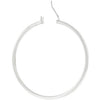 Large Silvertone Finish Hoop Earrings