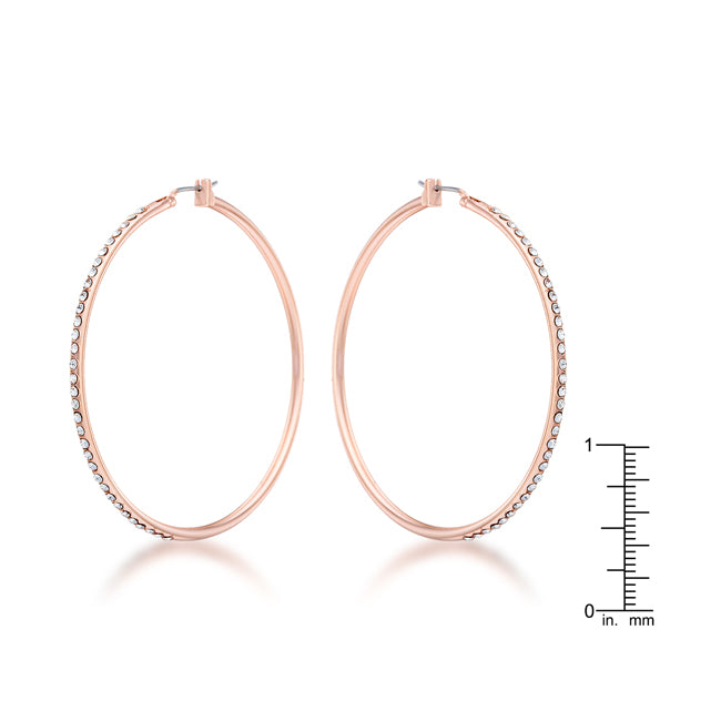 Large rose gold hoop earrings hotsell