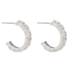 Trillion Cut Cubic Zirconia Hoop Earrings