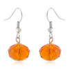 Orange Faceted Bead Earrings