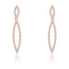 Sara 1.2ct CZ Rose Gold Delicate Double Teardrop Drop Earrings