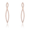 Sara 1.2ct CZ Rose Gold Delicate Double Teardrop Drop Earrings