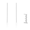 Carolee Rhodium Stainless Steel Long Line Drop Earrings