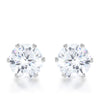 Reign 3.4ct CZ Rhodium Stainless Steel Stud Earrings