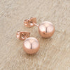 Julia Rose Gold Sphere Stud Earrings