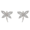 Cubic Zirconia Dragonfly Earrings