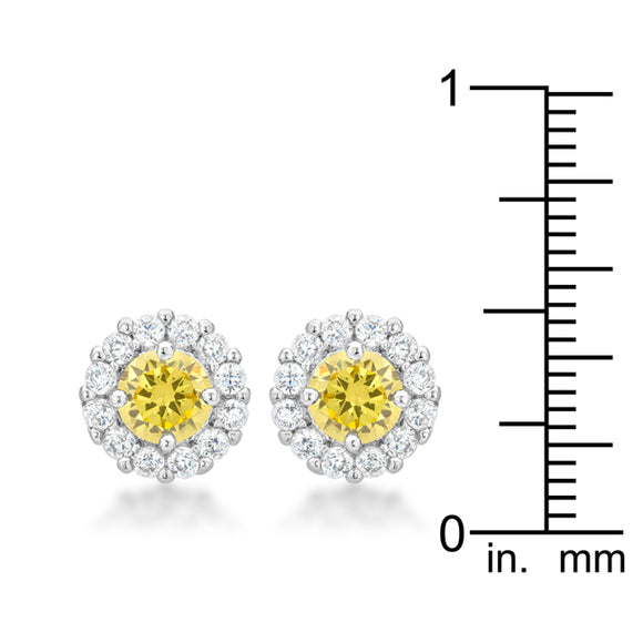 Bella Bridal Earrings in Yellow