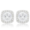 Pave Halo Earrings