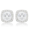 Pave Halo Earrings