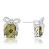 Olivine Drop Earrings with Bow