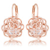 Maya 1.5ct CZ Rose Gold Rose Drop Earrings