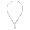 Bejeweled Cubic Zirconia Pear Drop Necklace