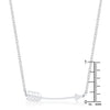 Arianna Rhodium Stainless Steel Arrow Necklace