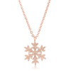 Jenna Rose Gold Stainless Steel Rose Gold Snowflake Necklace