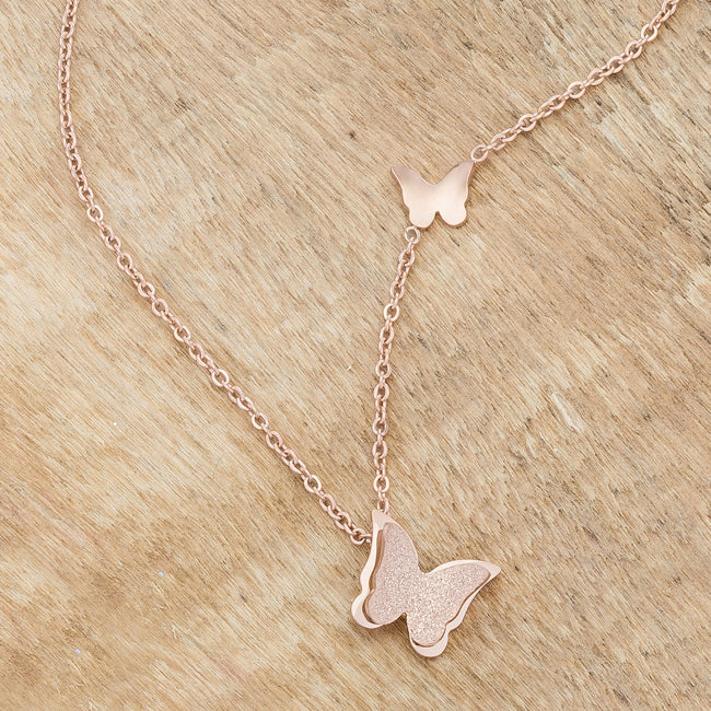 rose gold butterfly pendant 381-70666 rose gold butterfly pendant 381-70666