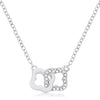 .21 Ct Rhodium Necklace with Floral Links