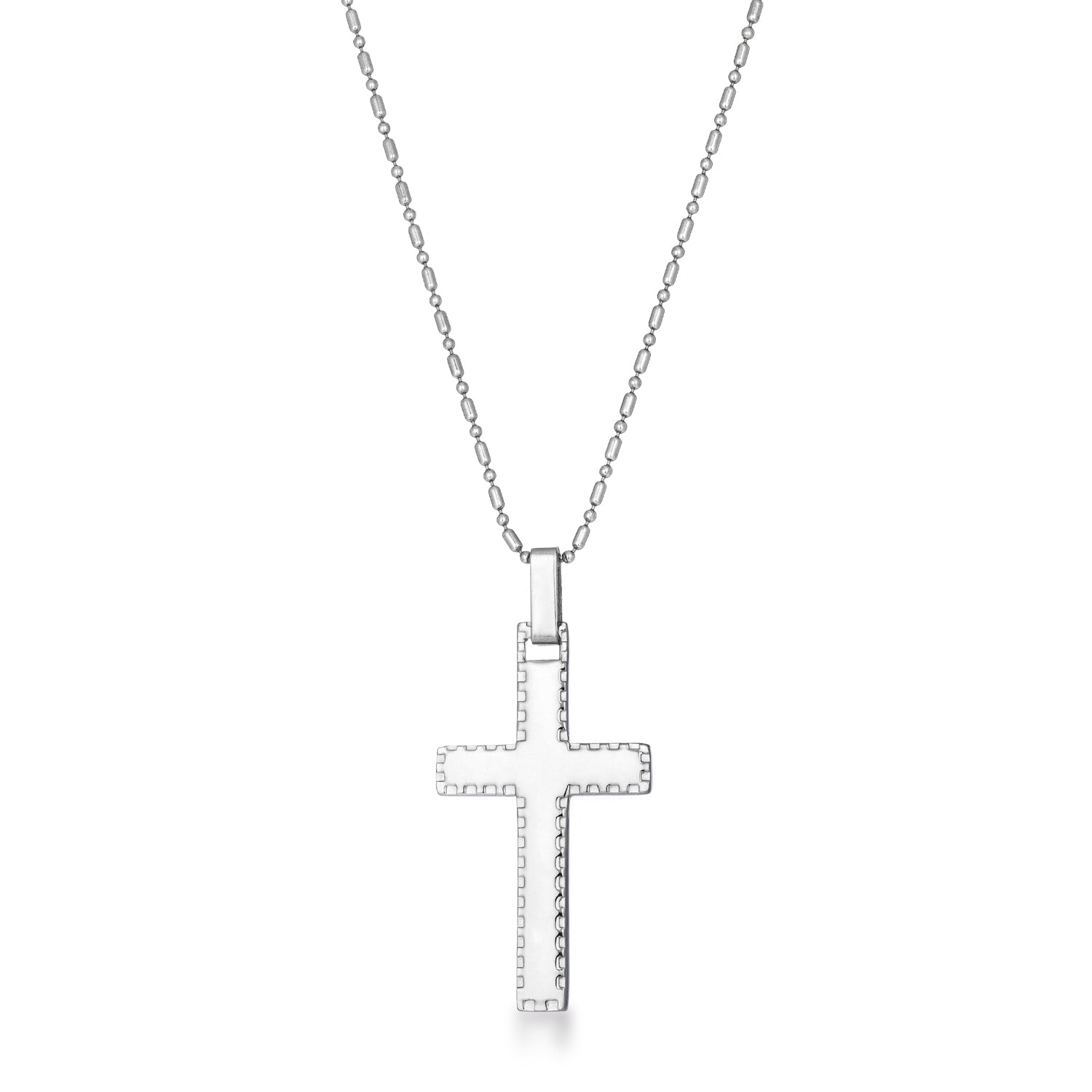 Buy Fashion Frill Stainless Steel Silver Chain Christian Cross Pendant For  Men Boys Pendant Locket Online at Best Prices in India - JioMart.