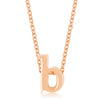 Rosegold Finish Initial B Pendant