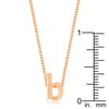 Rosegold Finish Initial B Pendant