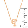 Rosegold Finish Intiial Q Pendant