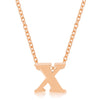 Rosegold Finish Initial X Pendant