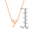 Rosegold Finish Initial Y Pendant