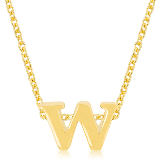 Golden Initial W Pendant