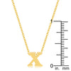 Golden Initial X Pendant