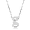 Silvertone Finish Initial G Pendant