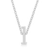 Silvertone Finish Initial L Pendant