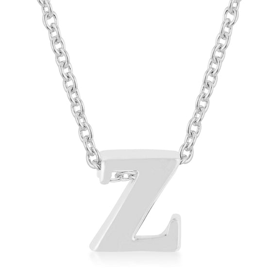 Silvertone Finish Initial Z Pendant