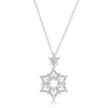 Stella 0.3ct CZ White Gold Rhodium Star Drop Necklace