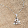 .2 ct CZ Rhodium Christmas Tree Pave Holiday Pendant