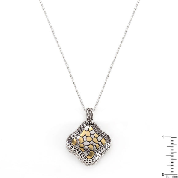 Antique Cobblestone Two-tone Finish Pendant