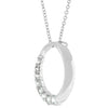 Graduated Cubic Zirconia Circle Pendant