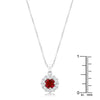 Bella Bridal Pendant in Ruby Red